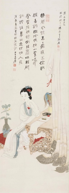 1940年张大千锁窗词意图轴.jpg